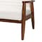 Baxton Studio Stratton Mid-Century Modern Cream Boucle Fabric and Walnut Brown Finished Wood Loveseat 228-12961-ZORO - alternate 8